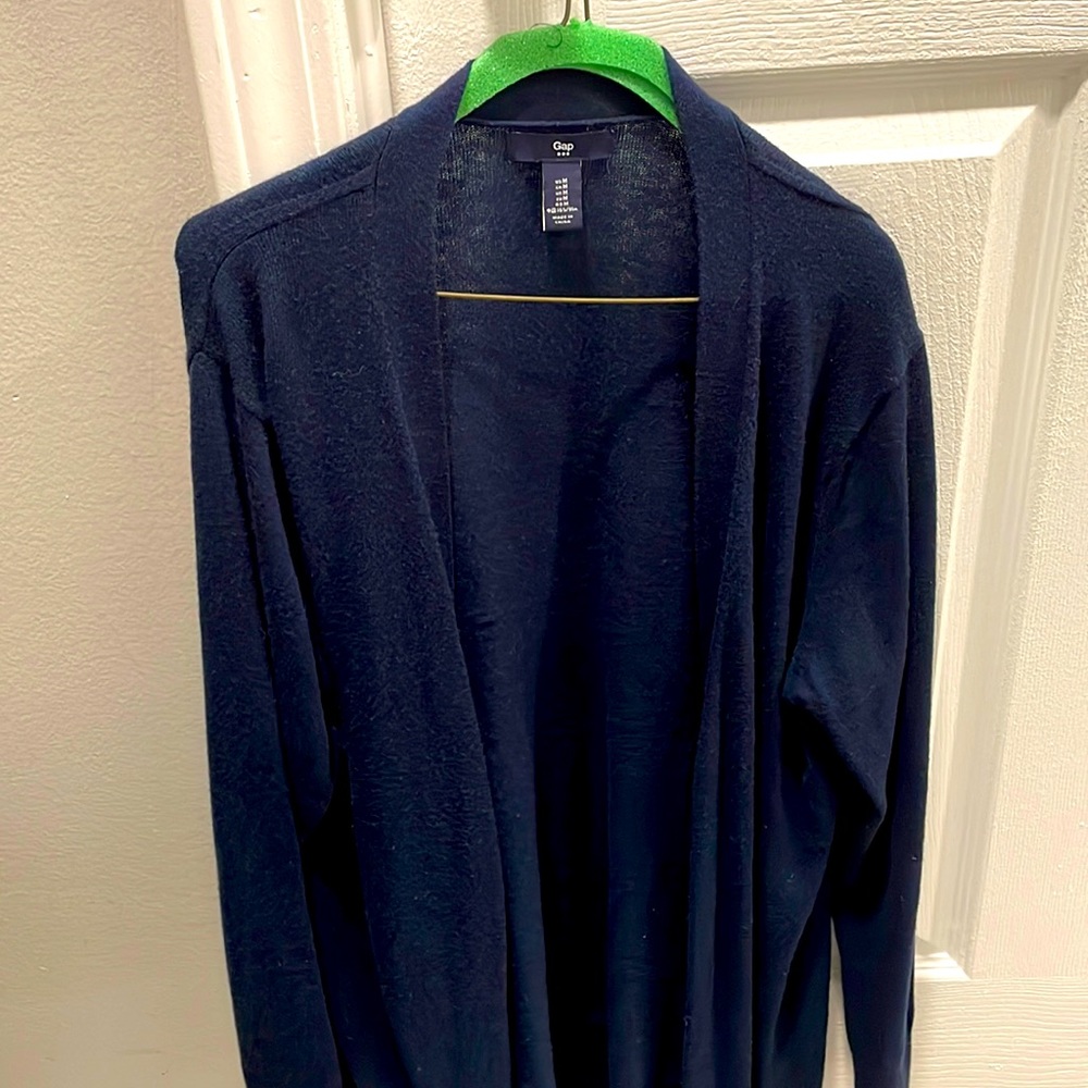 GAP button navy cardigan
